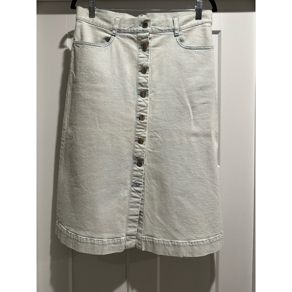 stella mccartney jeans midi skirt